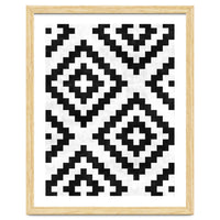 Urban Tribal Pattern No.18 - Aztec - Black and White Concrete