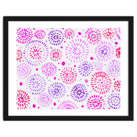 Abstract fireworks pattern in magenta and purple