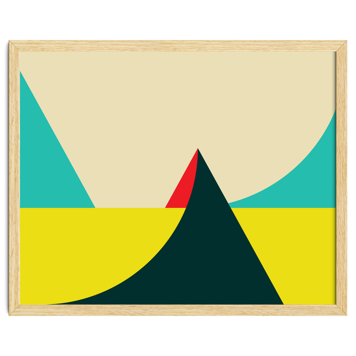 Geometric shapes No. 7 - yellow, turquoise, green & red