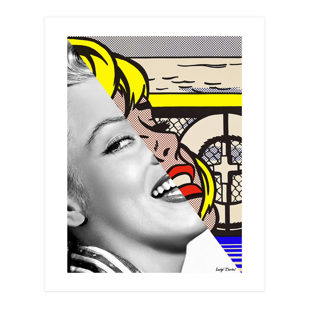 Lichtenstein's Sailboat Girl & Marylin Monroe (Print Only)