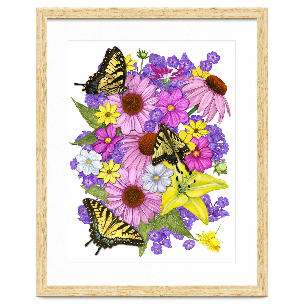 Corn Flowers and Swallowtails
