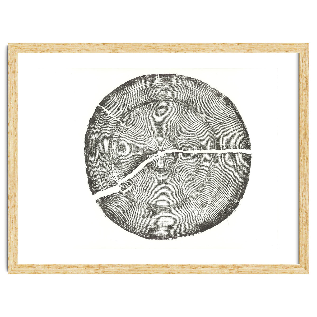 Rock Canyon, Tree Ring Print, Woodblock