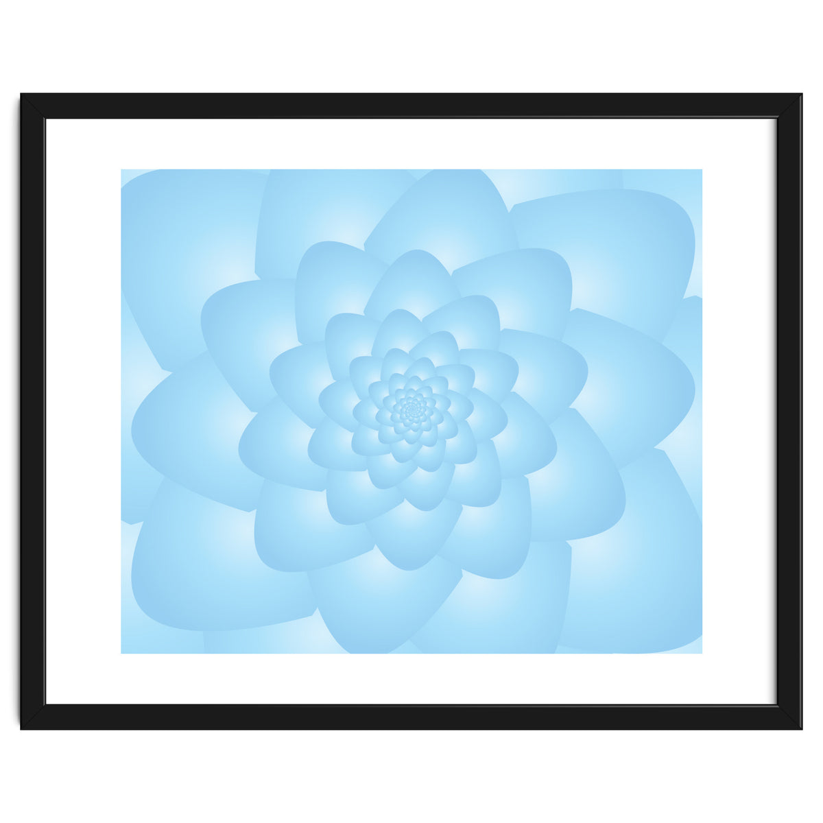 Pastel Colors Flower Pattern Set Blue
