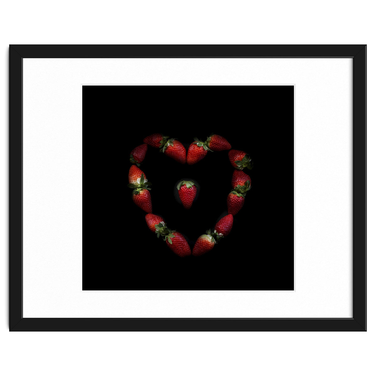 Heart of strawberries