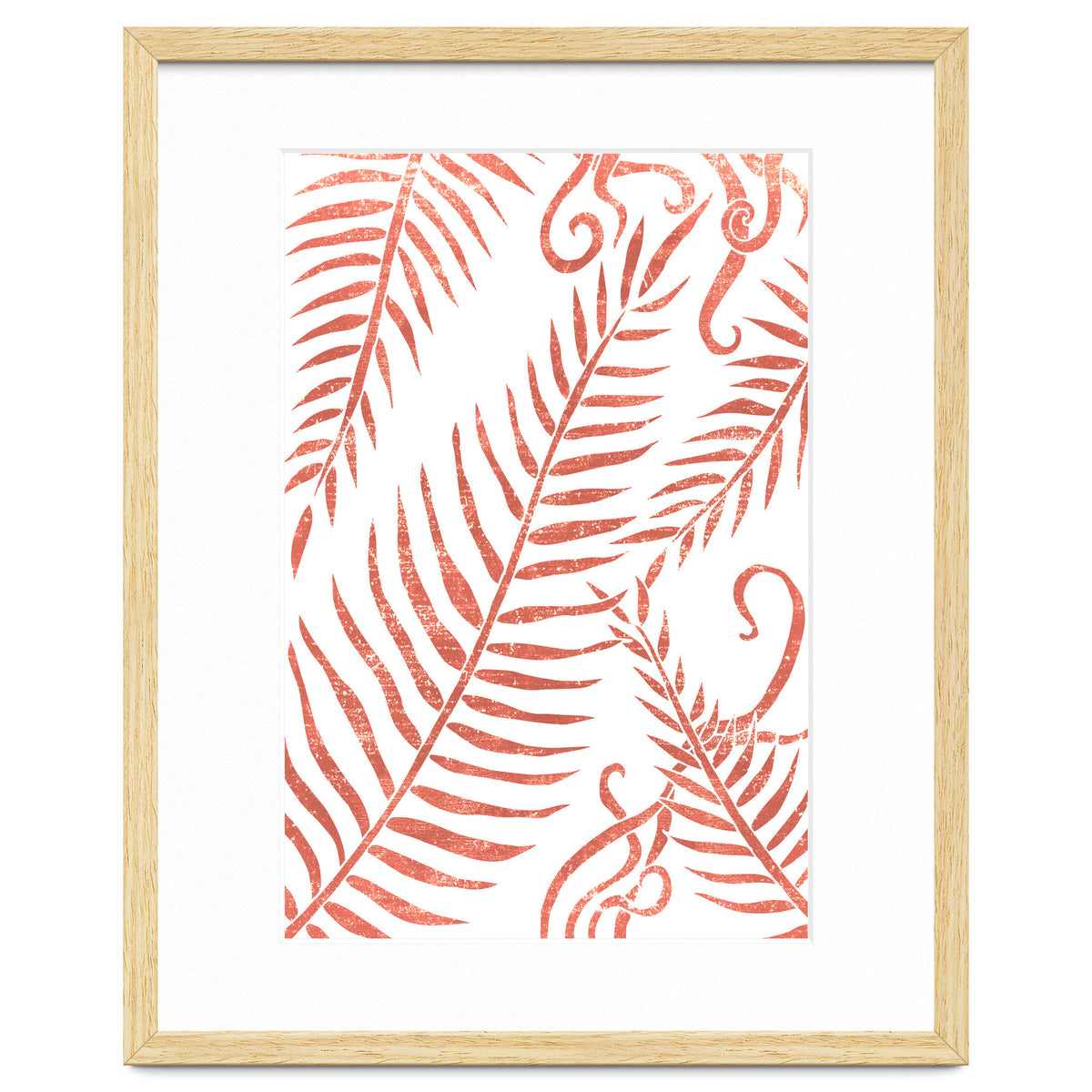 Abstract Terracotta Leaves 2 - Burnt Orange