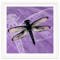 Blue dragonfly vector