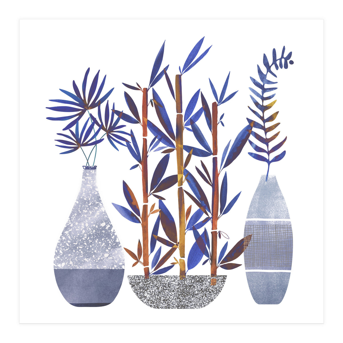 Indigo Flora Trio (Print Only)