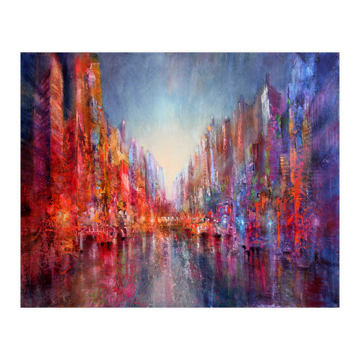 Stadt Am Fluss  - city on the riverside (Print Only)