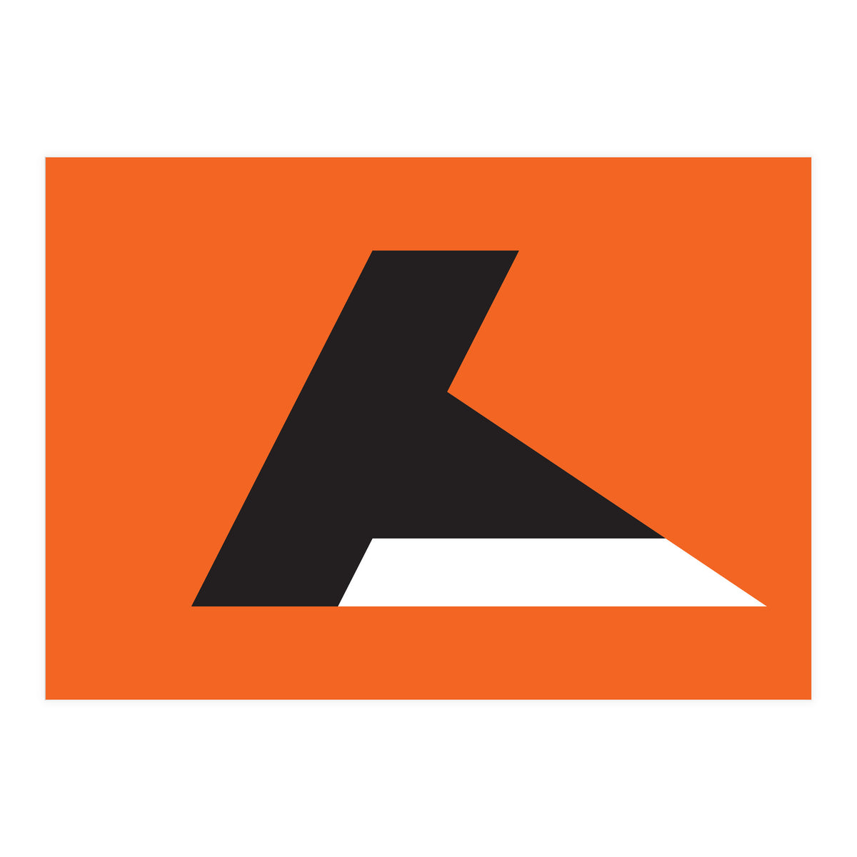 Geometric Shapes No. 79 - orange & black (Print Only)