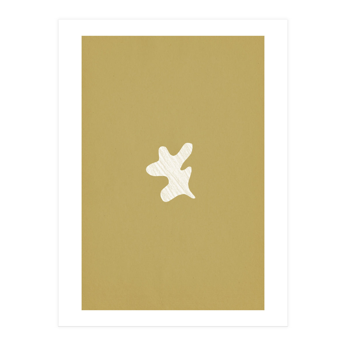 Olive green Matisse inspired shape (Print Only)