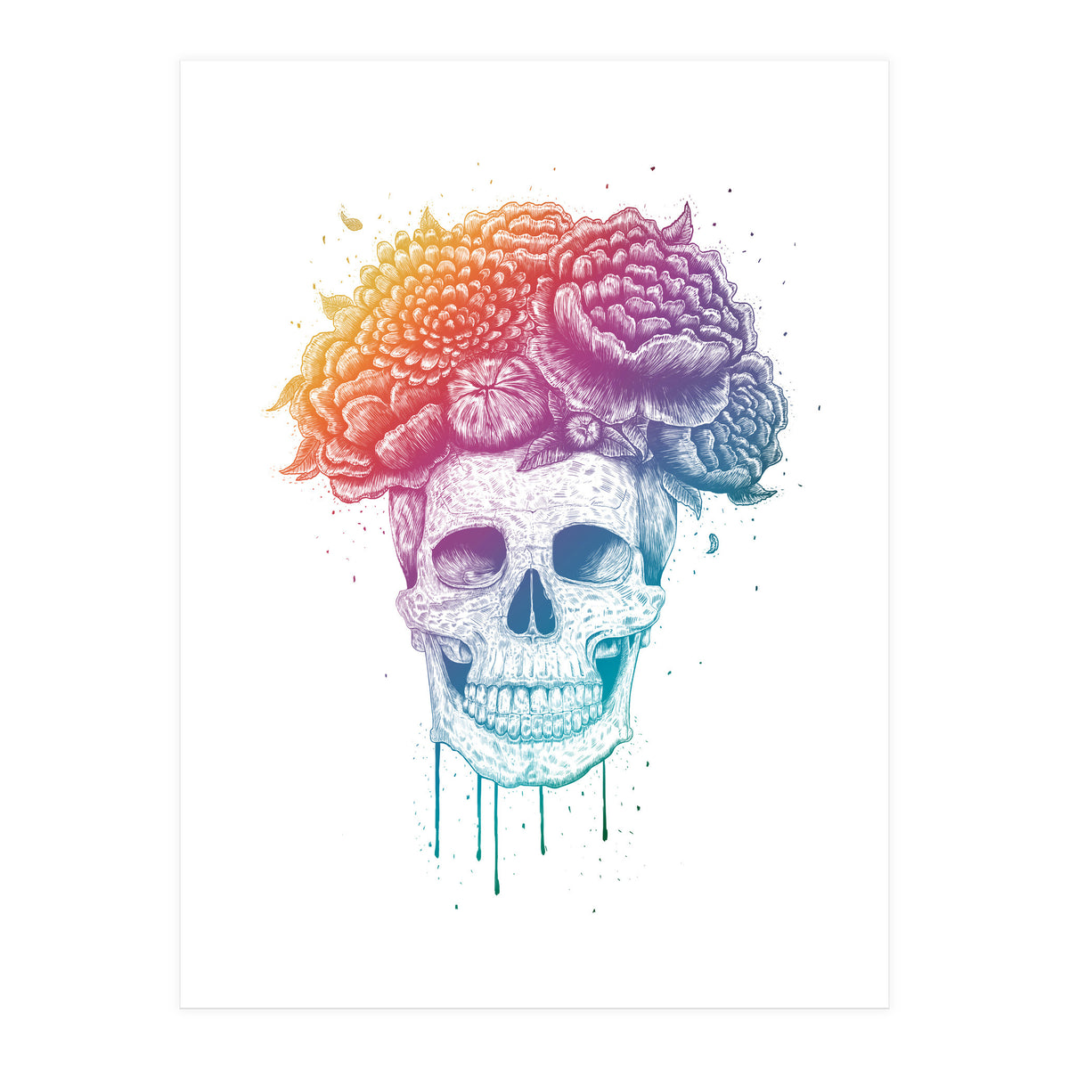 Colorful Skull (Print Only)