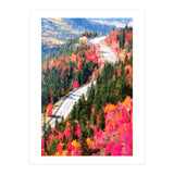 Valley of Pink Trees | Fantasy Pop of Color Forest Nature | Jungle Adventure Road Trip Pine (Print Only) thumbnail