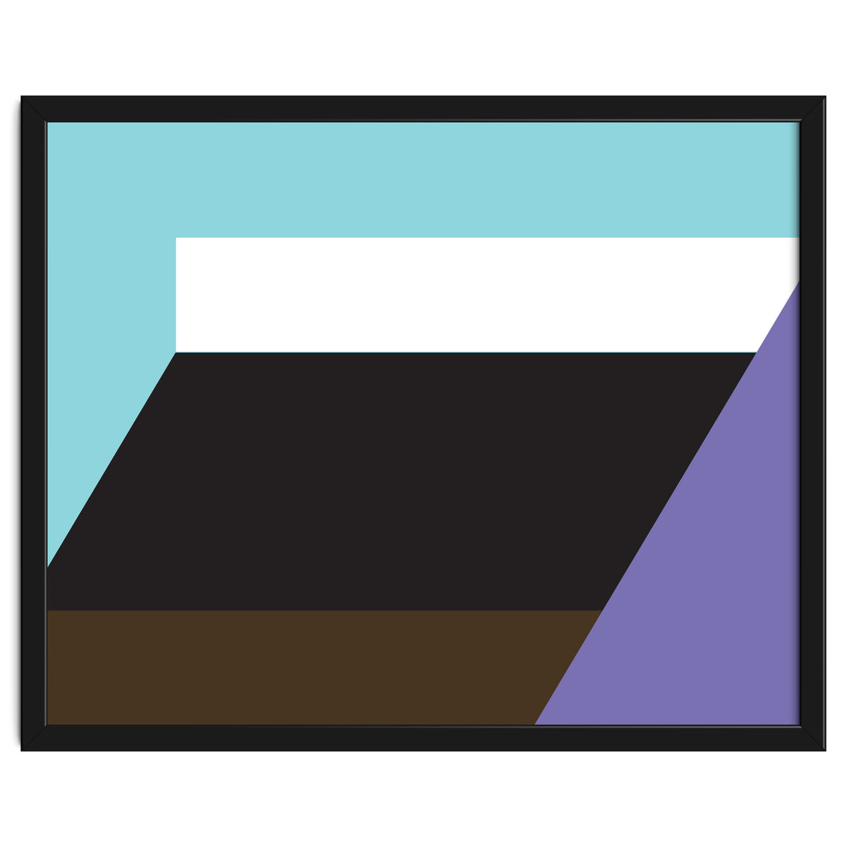 Geometric Shapes No. 34 - purple, blue & black