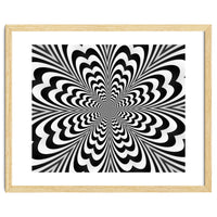 Abstract Spiral Black And White Optical Illusion