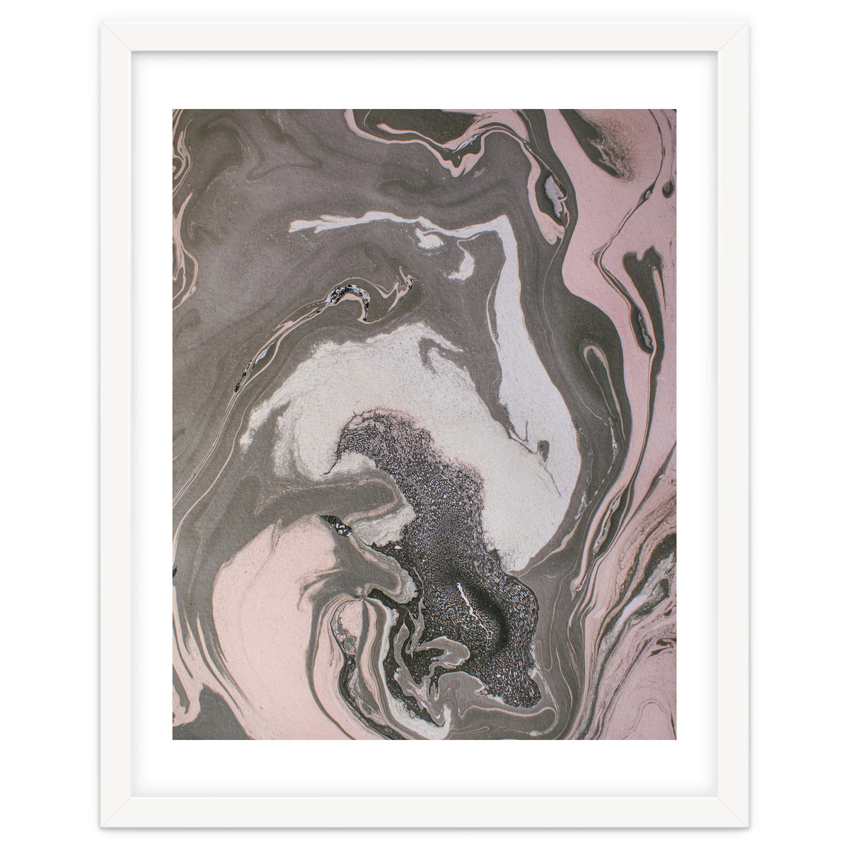 Pink and gray marbled paper