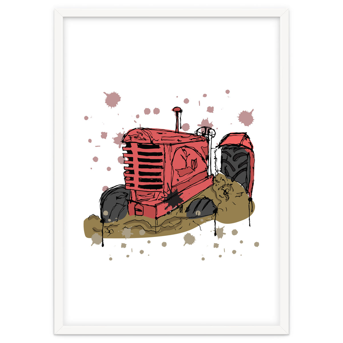 Abandoned tractor sketch