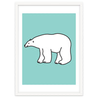 Polar Bear Pattern On a Mint Background