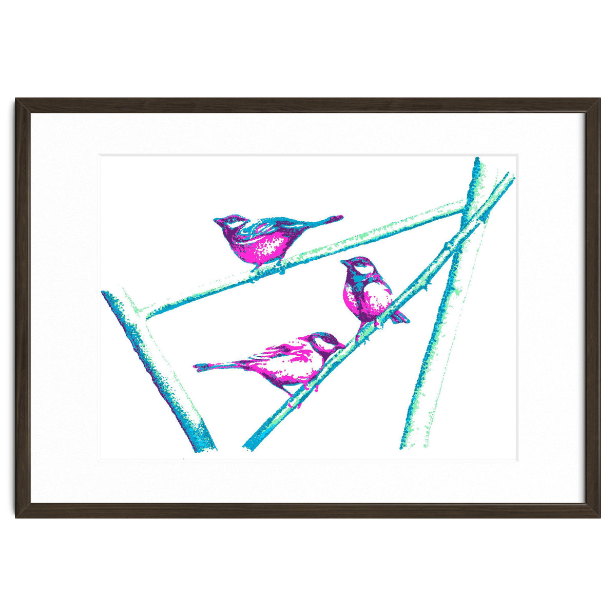 Garden Birds On A Branch