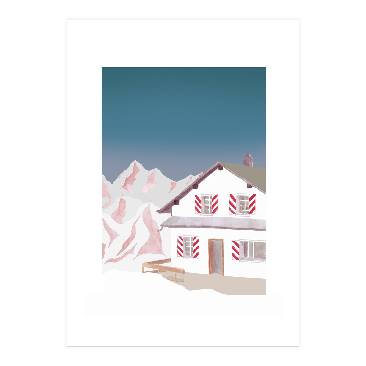 Mountain Love Mountain Hut (Print Only)