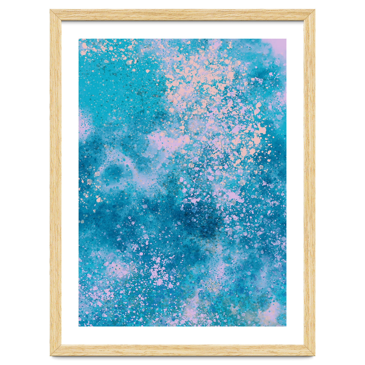 Abstract Watercolor Pink Blue