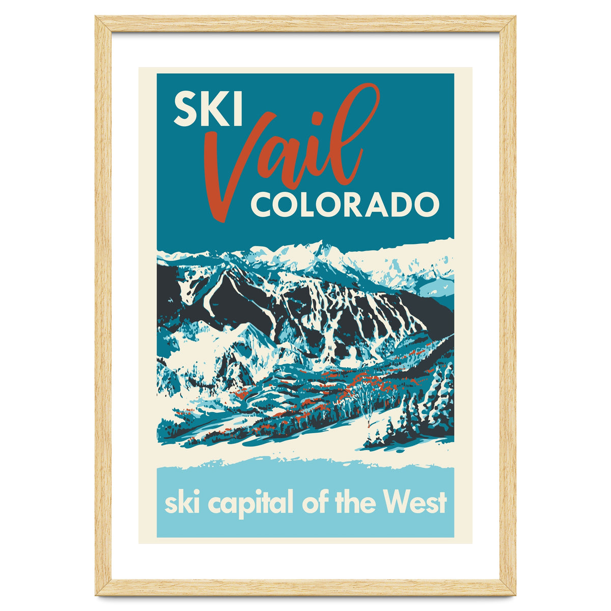 Vintage Vail ski poster