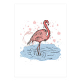 Flamingo Scribble sketch (Print Only) thumbnail