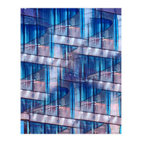 Blue Skyscraper Abstract (Print Only)