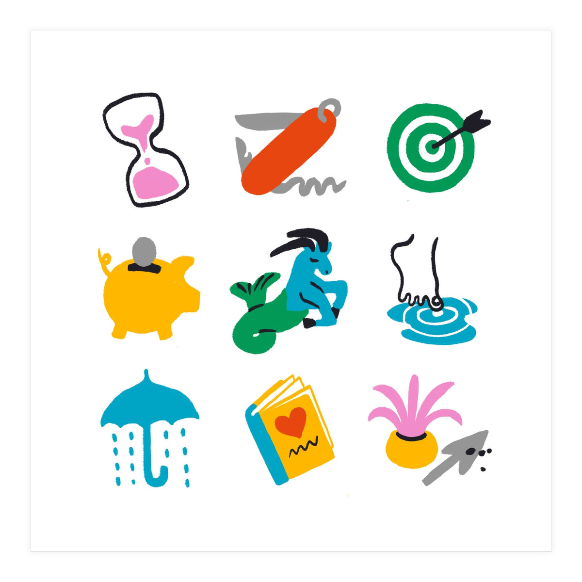 Capricorn Emoji (Print Only)