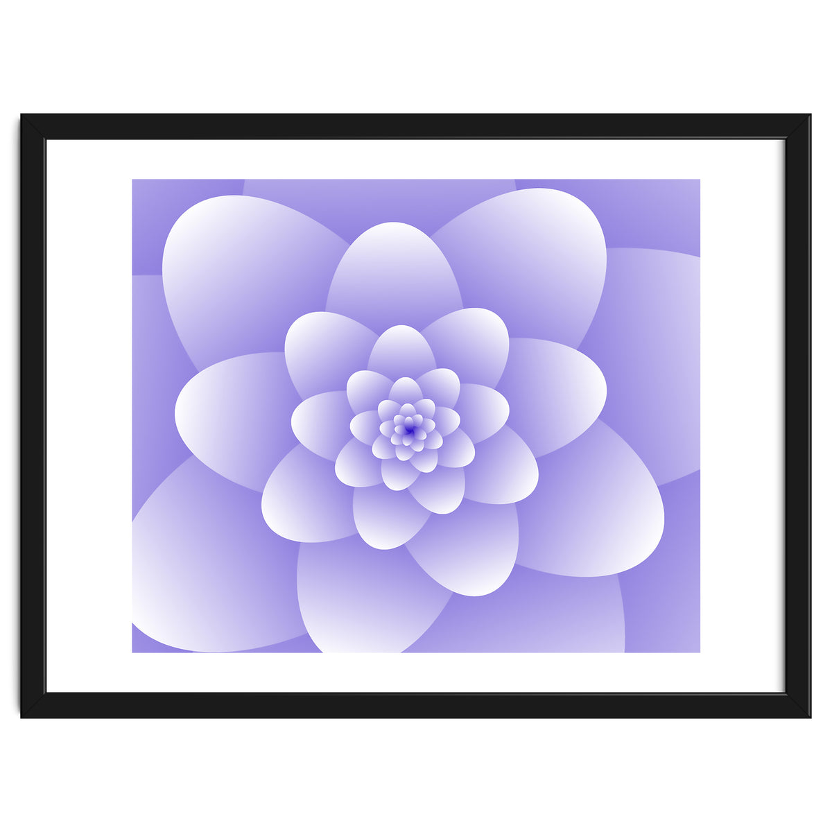 3d Abstract Purple Floral Spiral