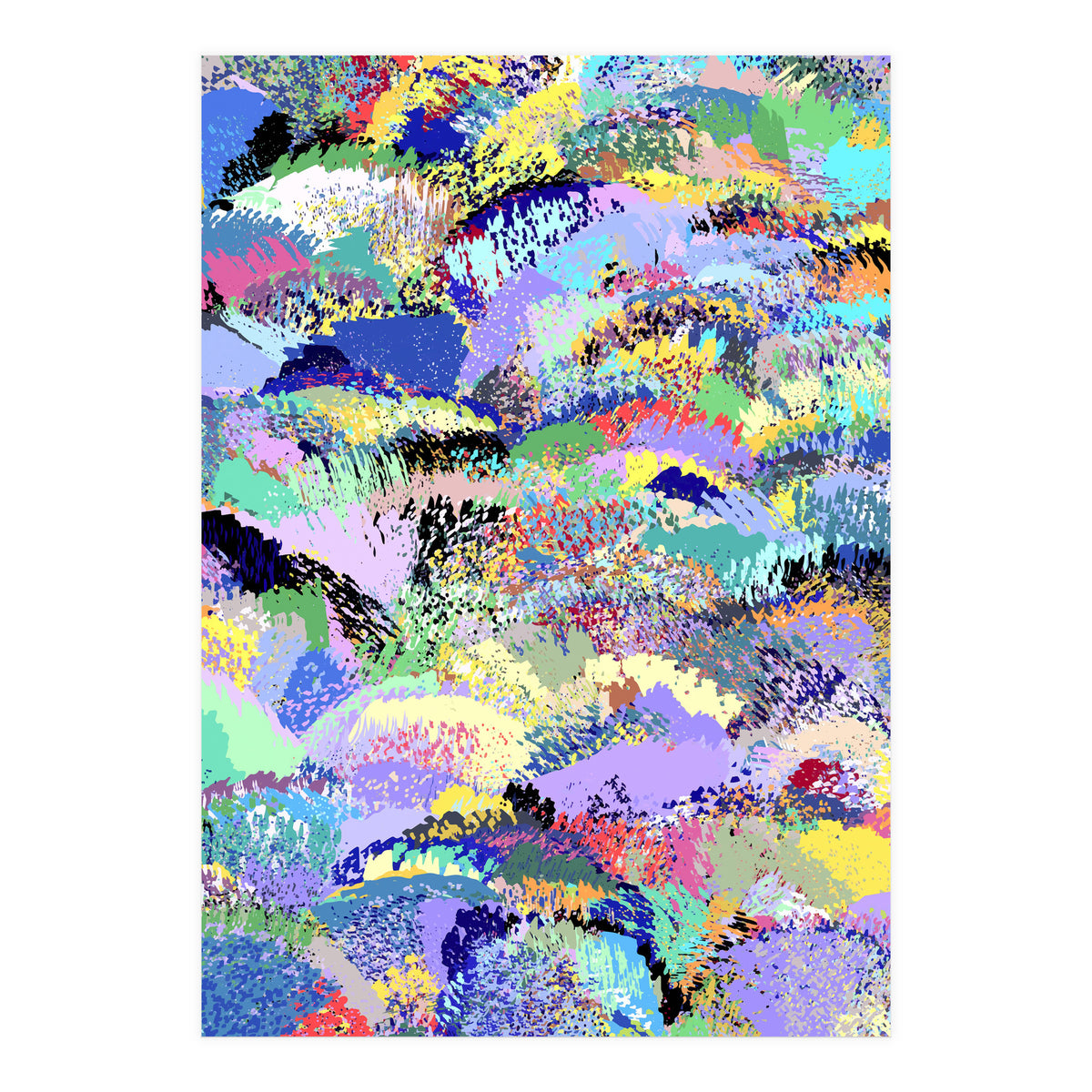 Lavender Soul Garden, Botanical Jungle Bohemian Nature Illustration, Plants Forest PaintingGarden (Print Only)