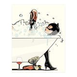 Catwoman in the Bath, funny Bathroom Humour (Print Only) thumbnail