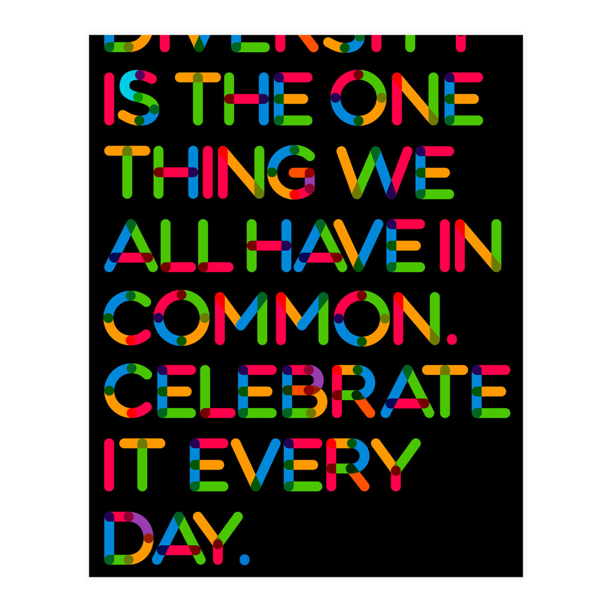 DIVERSITY (black Version) (Print Only)