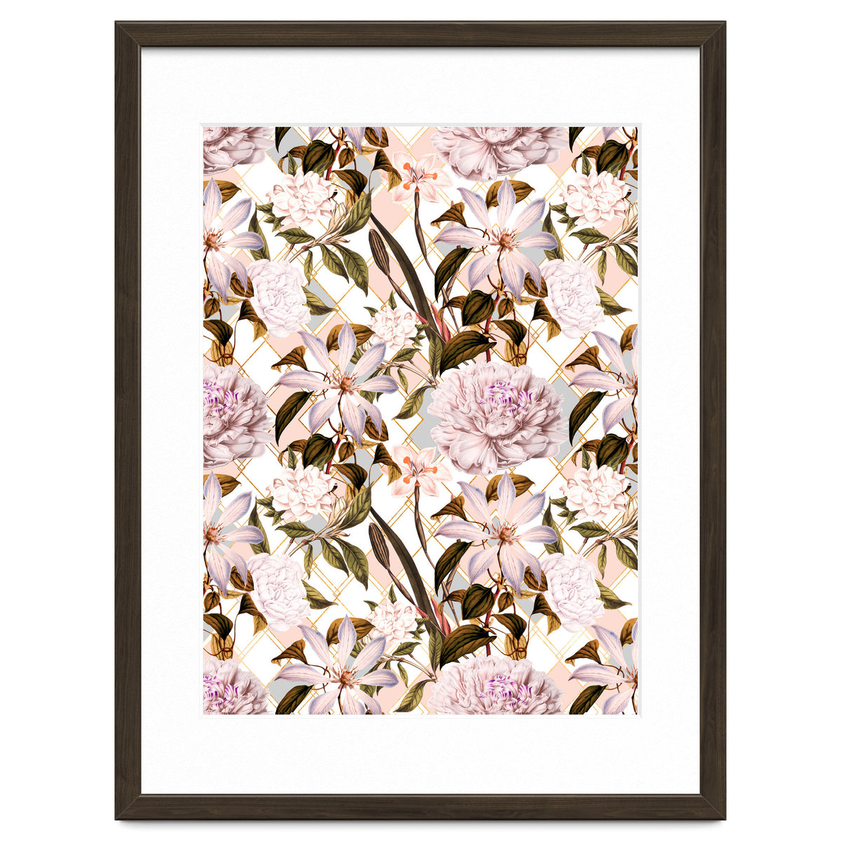 Pink flowering in geometric