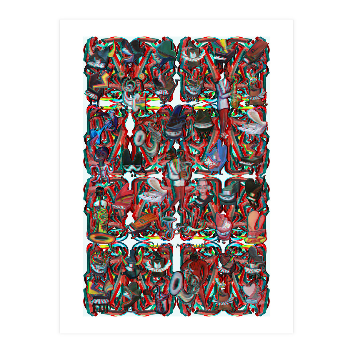 Formas 14 34 3d And Pianos 6 (Print Only)