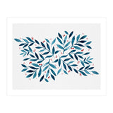Teal Branches And Dots (Print Only) thumbnail