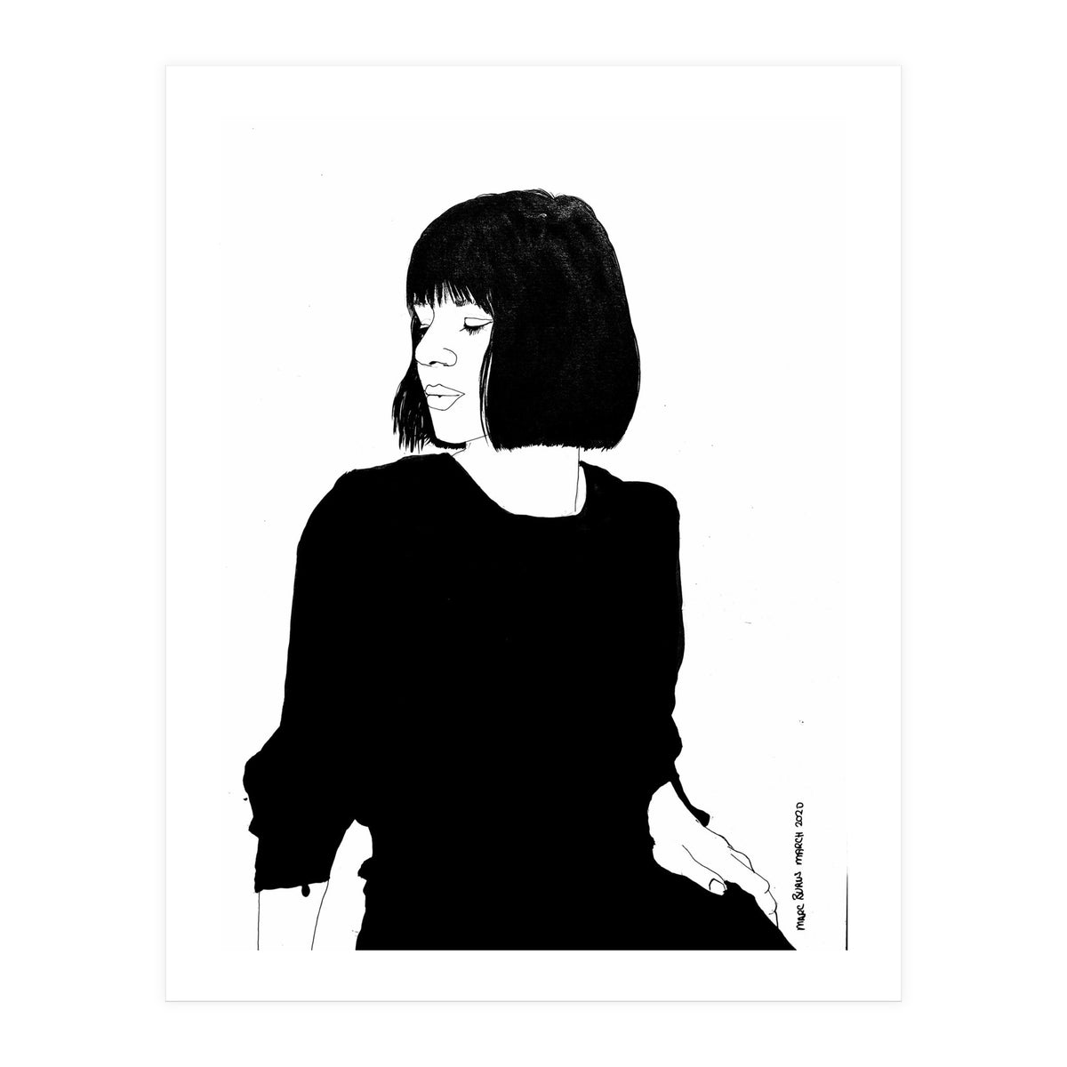 Untitled 84 - Woman in black (Print Only)