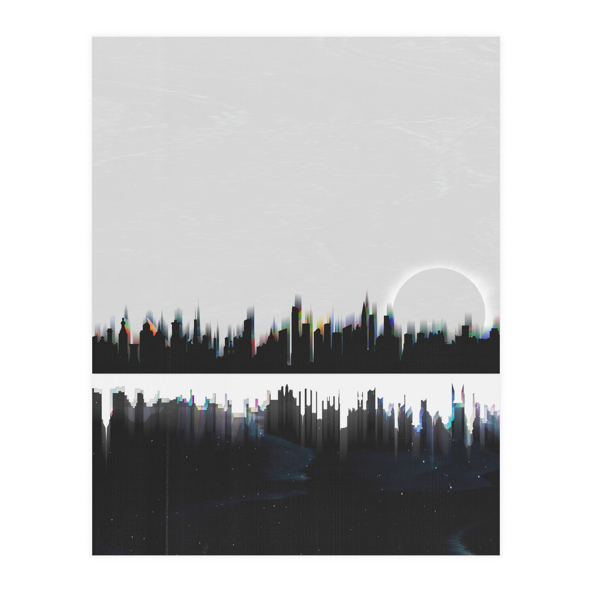 Black and white city (Print Only)