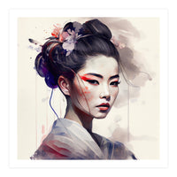 Watercolor Modern Geisha #8 (Print Only)