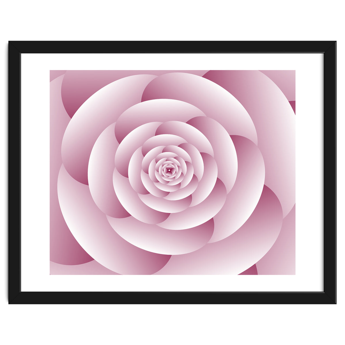 Abstract Rose Spiral 3D Art