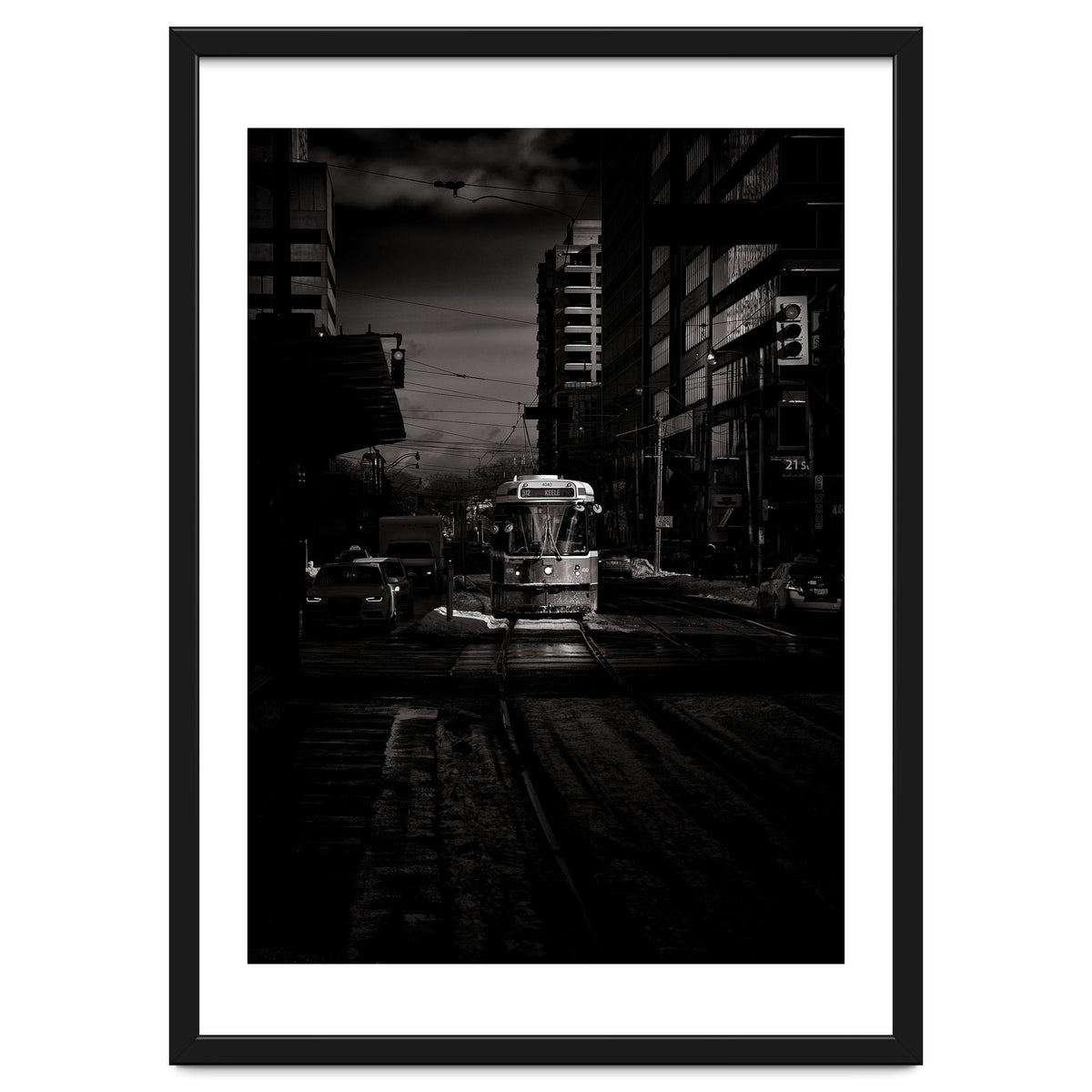 The 512 St. Clair Streetcar Toronto Canada Toned Version