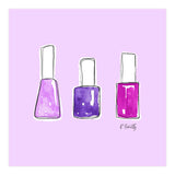 Nail Polish Watercolour | Purple (Print Only) thumbnail