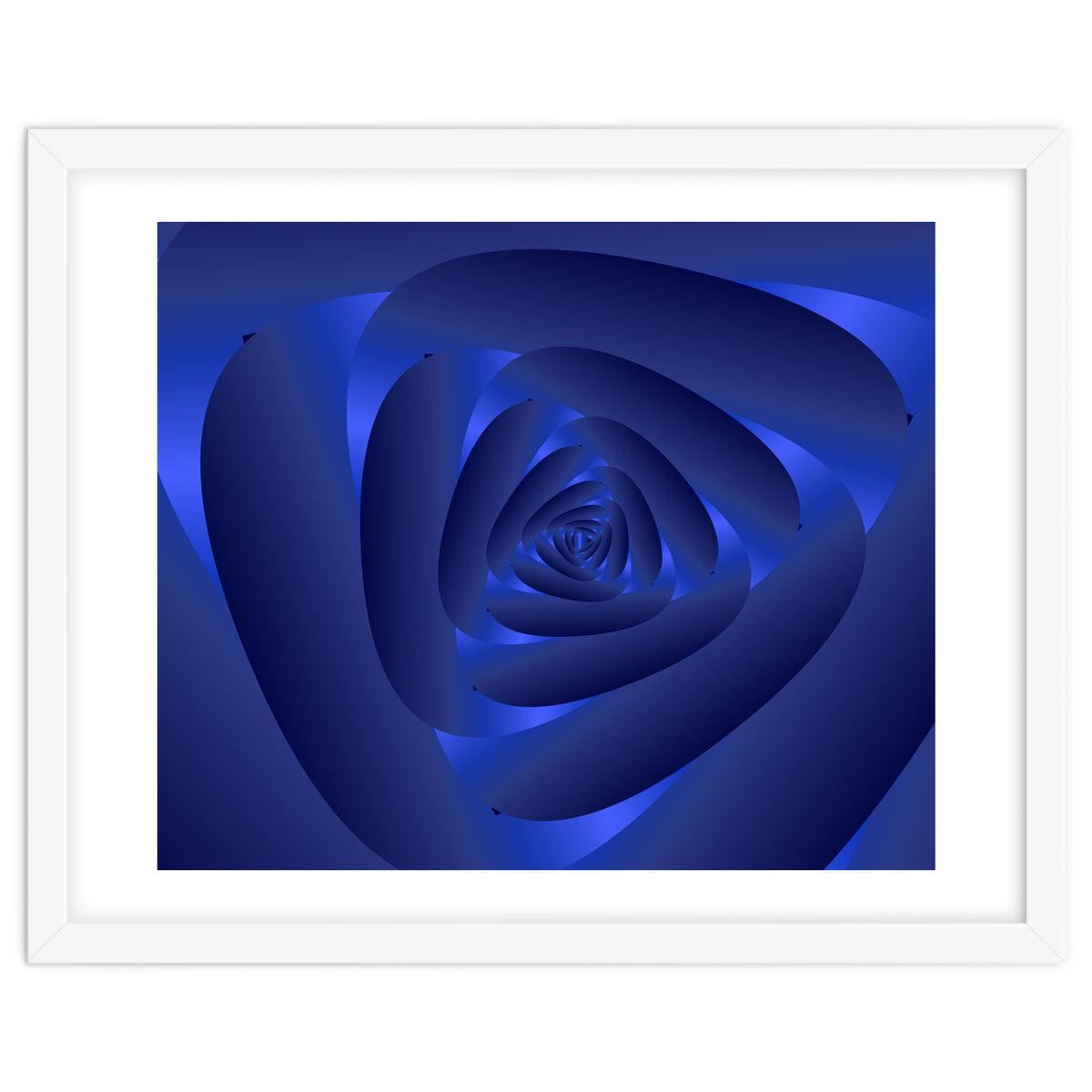 Blue Color Rose Spiral Pattern
