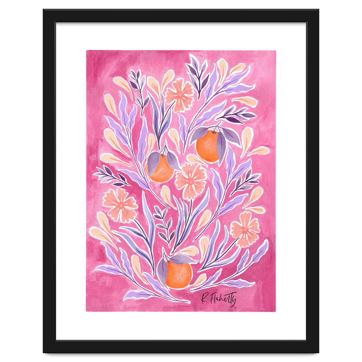 Wild Orange Floral | Pink & Purple