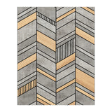 Abstract Chevron Pattern - Concrete and Wood (Print Only) thumbnail