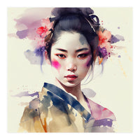 Watercolor Modern Geisha #6 (Print Only)