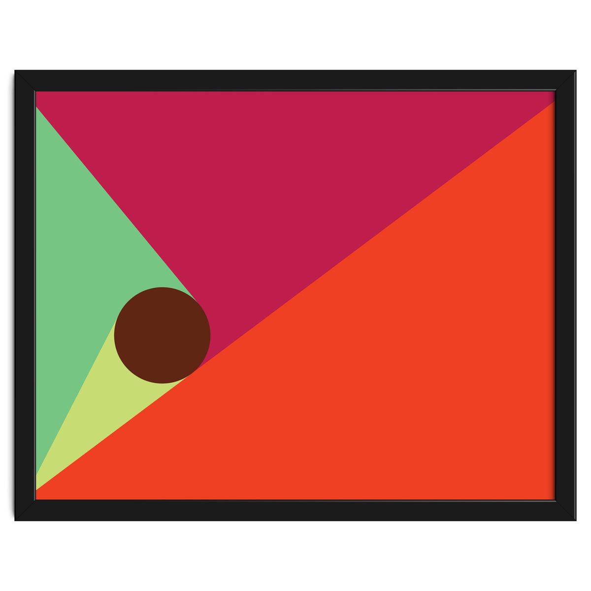 Geometric Shapes No. 25 - orange, mint & purple