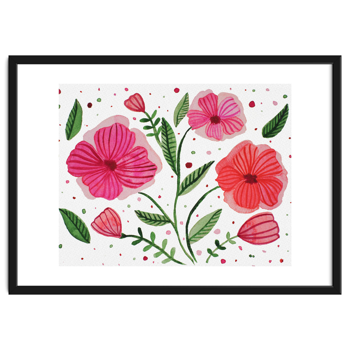 Cute whimsical floral illustration