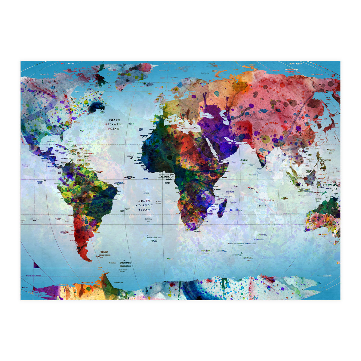 Map Of The World  (Print Only)