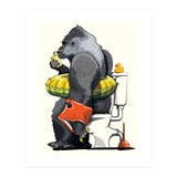 Gorilla on the Toilet, Funny Bathroom Humour (Print Only) thumbnail