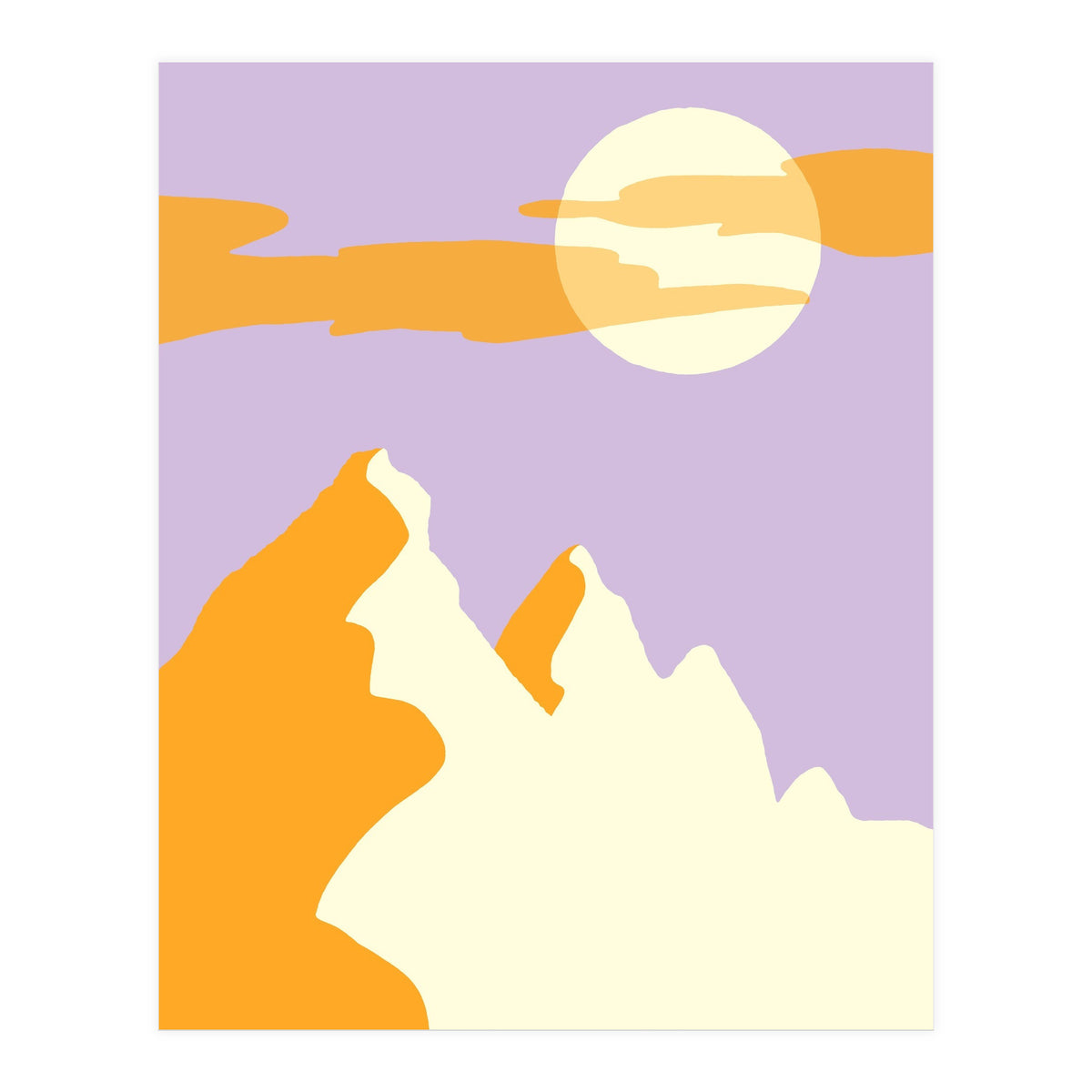 Pastel Minimal Landscape (Print Only)